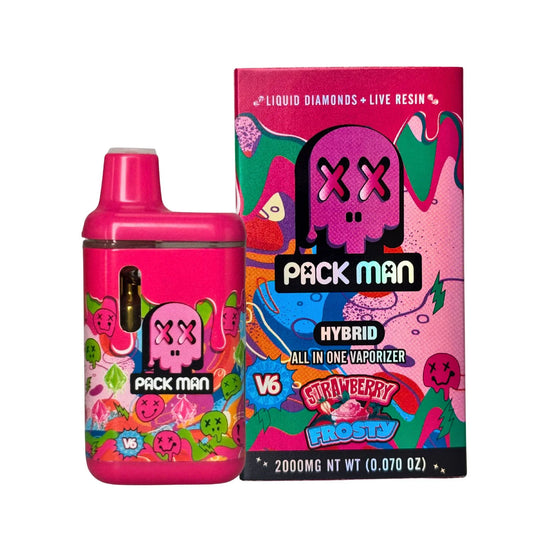 Pack Man | Strawberry Frosty – 2G Disposable | Premium THC Vape