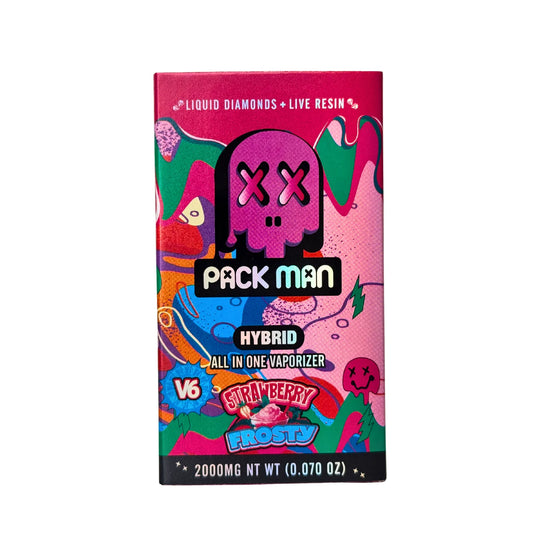 Pack Man | Strawberry Frosty – 2G Disposable | Premium THC Vape