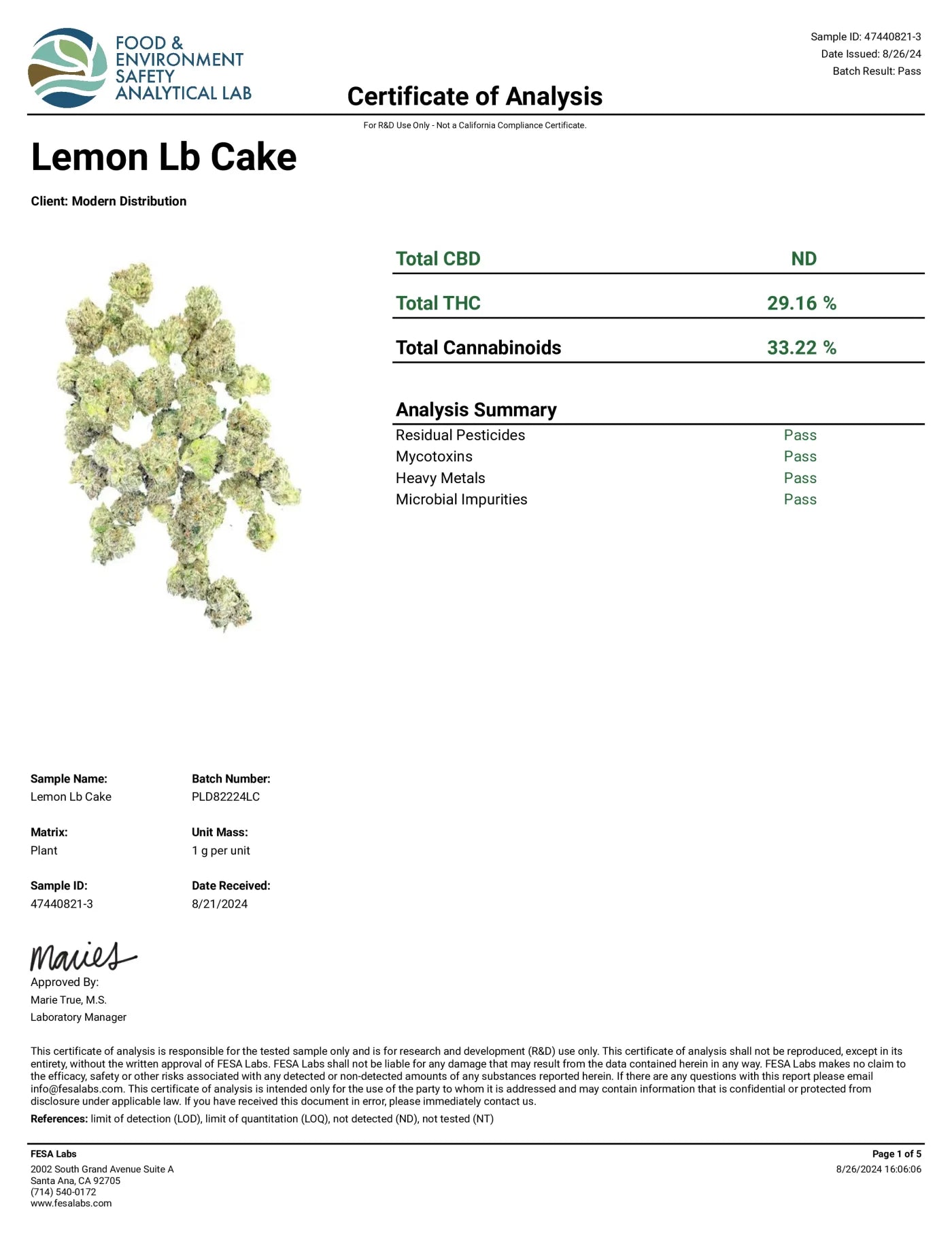 Lemon Pound Cake Premium | THCa Flower | 3.5G Pre-Packaged