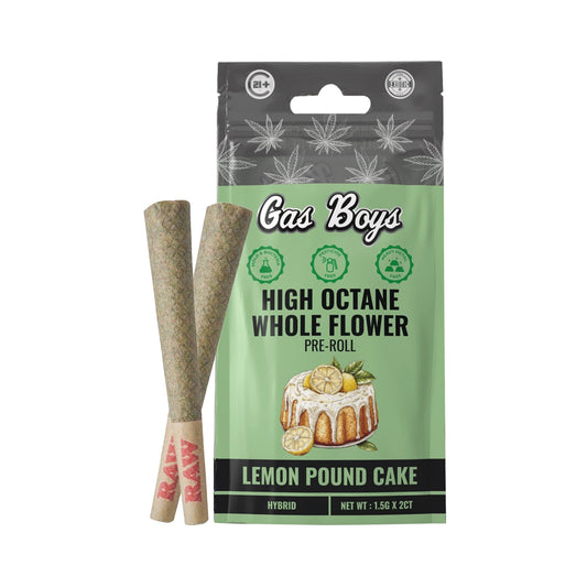 Lemon Pound Cake Whole Flower 1.5G Pre-Rolls | THCa Flower | 2pk